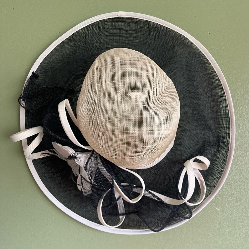 Nordstrom Ivory/Black Derby Hat